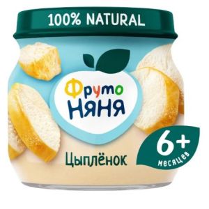 ФрутоНяня пюре цыплёнок 80 гр./12 шт.