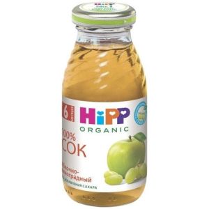 Хипп сок яблоко и виноград осветленный 200 мл./6 шт.