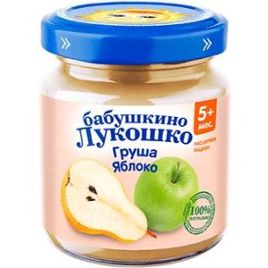 Бабушкино Лукошко пюре груша и яблоко 100 гр./6 шт.