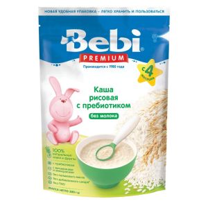Беби Премиум каша рисовая с пребиотиком без молока 200 гр. Пауч