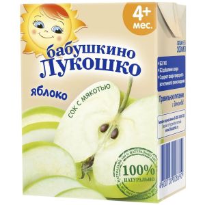 Бабушкино Лукошко сок яблоко с мякотью 200 мл./18 шт.