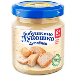 Бабушкино Лукошко пюре цыпленок 100 гр./6 шт.
