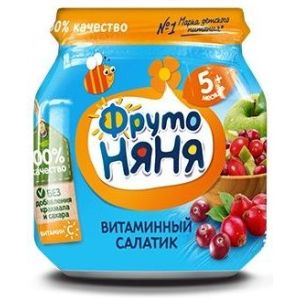 ФрутоНяня пюре витаминный салатик 100 гр./12 шт.
