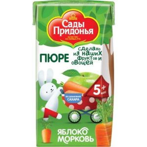 Сады Придонья пюре яблоко и морковь 125 гр./18 шт.