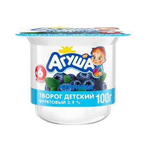 Агуша творог черника 3,9% 100 гр.