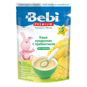 Беби Премиум каша кукурузная с пребиотиком без молока 200 гр. Пауч