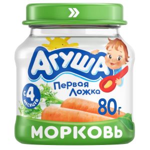 Агуша пюре морковь 80 гр./8 шт.