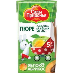 Сады Придонья пюре яблоко и абрикос 125 гр./18 шт.