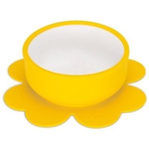 Бебу силиконовая тарелка на присоске 9021 Жёлтая