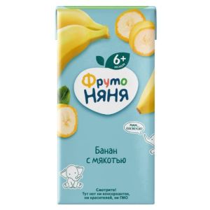 ФрутоНяня сок нектар банан с мякотью 200 мл./18 шт.