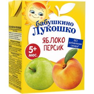 Бабушкино Лукошко сок яблоко и персик 200 мл./18 шт.