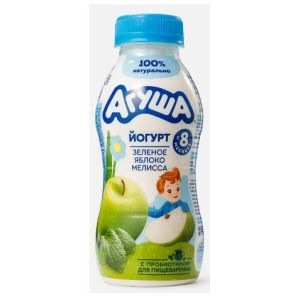Агуша Засыпайка йогурт питьевой яблоко мелисса 2,7% 200 мл.