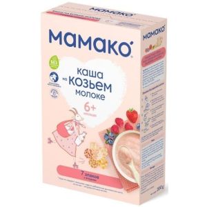 Мамако каша 7 злаков с ягодами на козьем молоке 200 гр.