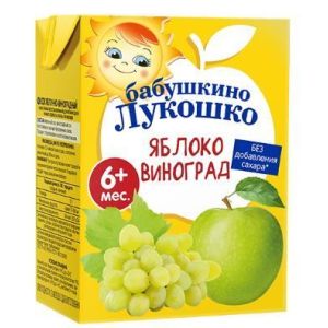 Бабушкино Лукошко сок яблоко и виноград осветленный 200 мл./18 шт.
