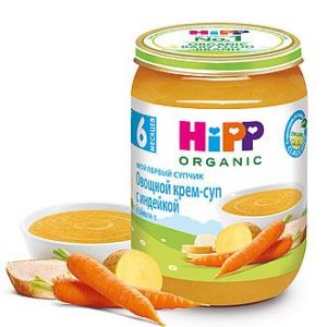 Хипп пюре овощной крем-суп с индейкой 190 гр./6 шт.