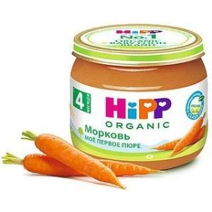 Хипп пюре морковь 80 гр./6 шт.
