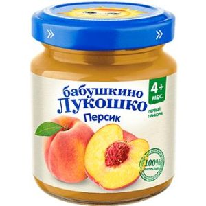 Бабушкино Лукошко пюре персик 100 гр./6 шт.