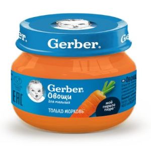 Гербер пюре морковь 71 гр./6 шт.