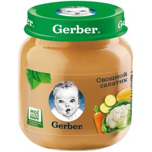 Гербер пюре овощной салатик 130 гр./6 шт.