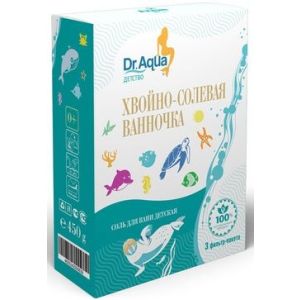 Доктор Аква морская природная соль для ванны с хвоей 450 гр.
