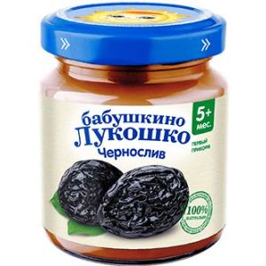 Бабушкино Лукошко пюре чернослив 100 гр./6 шт.
