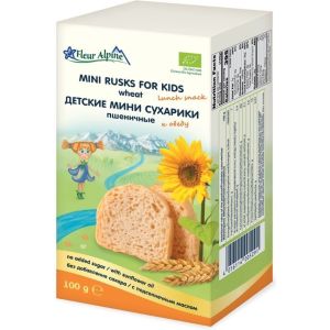 Флёр Альпин детские мини сухарики пшеничные 100 гр.