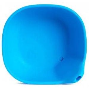 Манчкин силиконовая тарелка с носиком голубая 11215