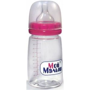 Мой малыш бутылочка пластиковая, широкое горло, силиконовая соска с 0 мес. 250 мл. 12505