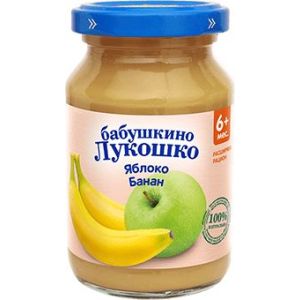 Бабушкино Лукошко пюре яблоко и банан 200 гр./6 шт.