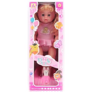 Кукла-младенец Малышка в платье с медвежонком 30 см. 3100 Ф