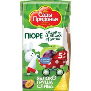 Сады Придонья пюре яблоко, груша и слива 125 гр./18 шт.