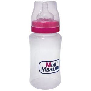Мой малыш бутылочка пластиковая, широкое горло, силиконовая соска с 0 мес. 300 мл. 12503