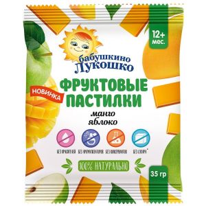 Бабушкино Лукошко фруктовые пастилки яблоко и манго 35 гр.