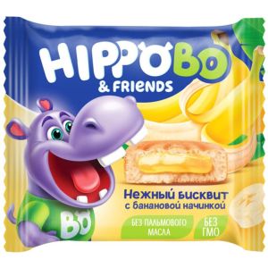 Бонди HIPPOBO бисквит с бананом 30 гр