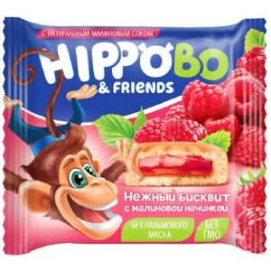 Бонди HIPPOBO бисквит с малиной 30 гр.