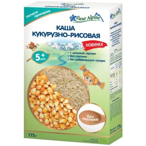 Флёр Альпин каша кукурузно-рисовая без молока 175 гр.
