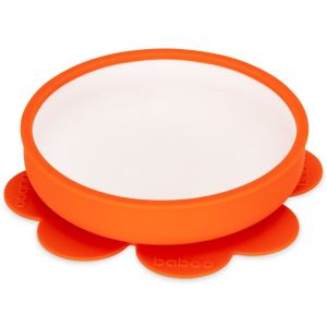 Бебу силиконовая тарелка на присоске 9023 Оранжевая