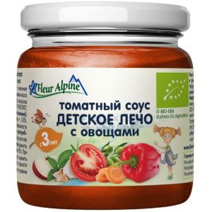 Флёр Альпин томатный соус детское лечо с овощами 95 гр.