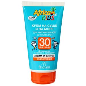 Африка Кидс солнцезащитный крем для чувствительной кожи 30SPF 150 мл.