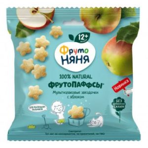 ФрутоНяня паффсы мультизлак яблоко 21 гр./9 шт.
