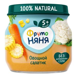 ФрутоНяня пюре овощной салатик 80 гр./12 шт.