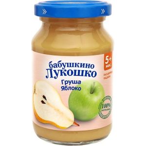 Бабушкино Лукошко пюре груша и яблоко 190 гр./6 шт.