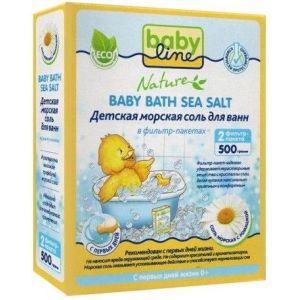 Беби Лайн морская соль для ванны с ромашкой 500 гр.