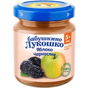 Бабушкино Лукошко пюре яблоко и чернослив 100 гр./6 шт.