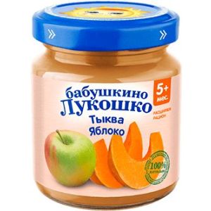 Бабушкино Лукошко пюре тыква и яблоко 100 гр./6 шт.