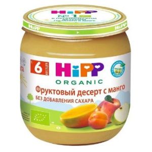 Хипп пюре фруктовый десерт 125 гр./6 шт.