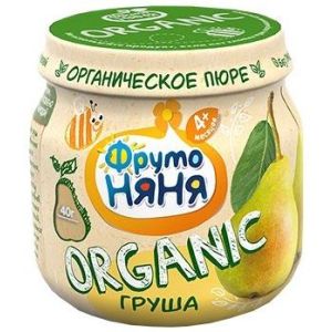 ФрутоНяня Organic пюре груша 80 гр./12 шт.