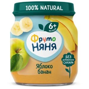 ФрутоНяня пюре яблоко и банан 100 гр./12 шт.