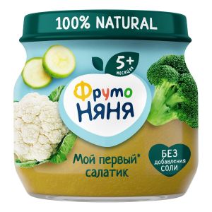 ФрутоНяня пюре мой первый овощной салатик 80 гр./12 шт.