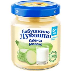 Бабушкино Лукошко пюре кабачок с молоком 100 гр./6 шт.